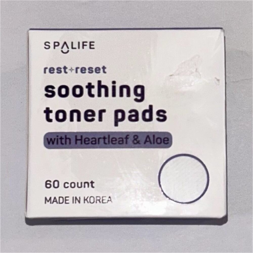 SpaLife rest+reset Soothing Toner Pads Heartleaf Aloe 60ct 3.5oz